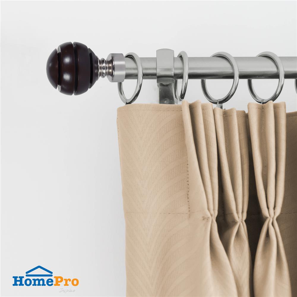 หัว-ท้ายรางม่าน HOME LIVING STYLE STENCIL 25 มม. สีโอ๊ค แพ็ก 2 ชิ้น