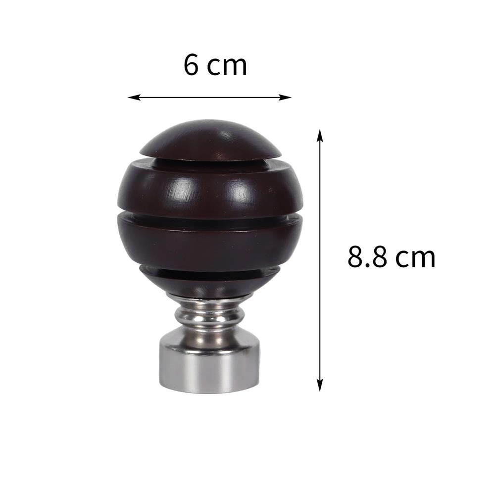 หัว-ท้ายรางม่าน HOME LIVING STYLE STENCIL 25 มม. สีโอ๊ค แพ็ก 2 ชิ้น