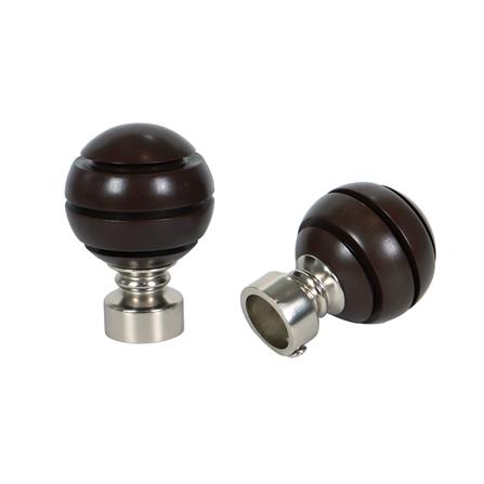 หัว-ท้ายรางม่าน HOME LIVING STYLE STENCIL 25 มม. สีโอ๊ค แพ็ก 2 ชิ้น_0