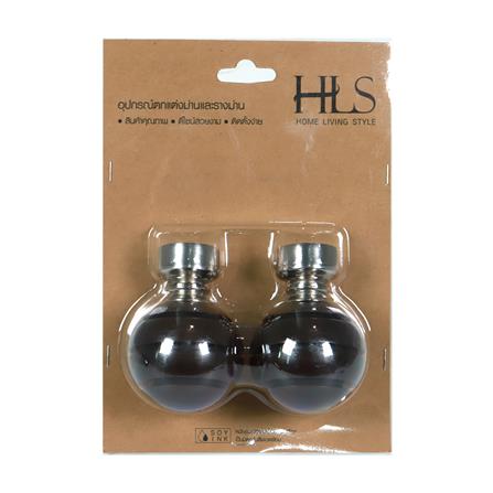 หัว-ท้ายรางม่าน HOME LIVING STYLE STENCIL 25 มม. สีโอ๊ค แพ็ก 2 ชิ้น_2