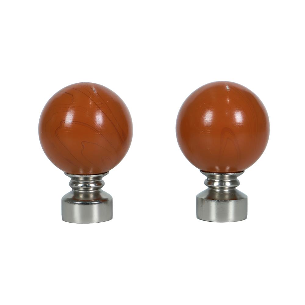 หัว-ท้ายรางม่าน HOME LIVING STYLE DEMBEL 25 มม. สีน้ำตาล แพ็ก 2 ชิ้น