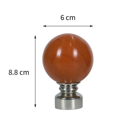 หัว-ท้ายรางม่าน HOME LIVING STYLE DEMBEL 25 มม. สีน้ำตาล แพ็ก 2 ชิ้น_4