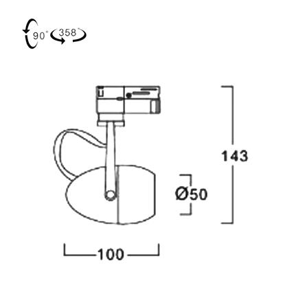 แทรคไลท์ ติดราง GU10 L&E 17-00992 สีขาว_6