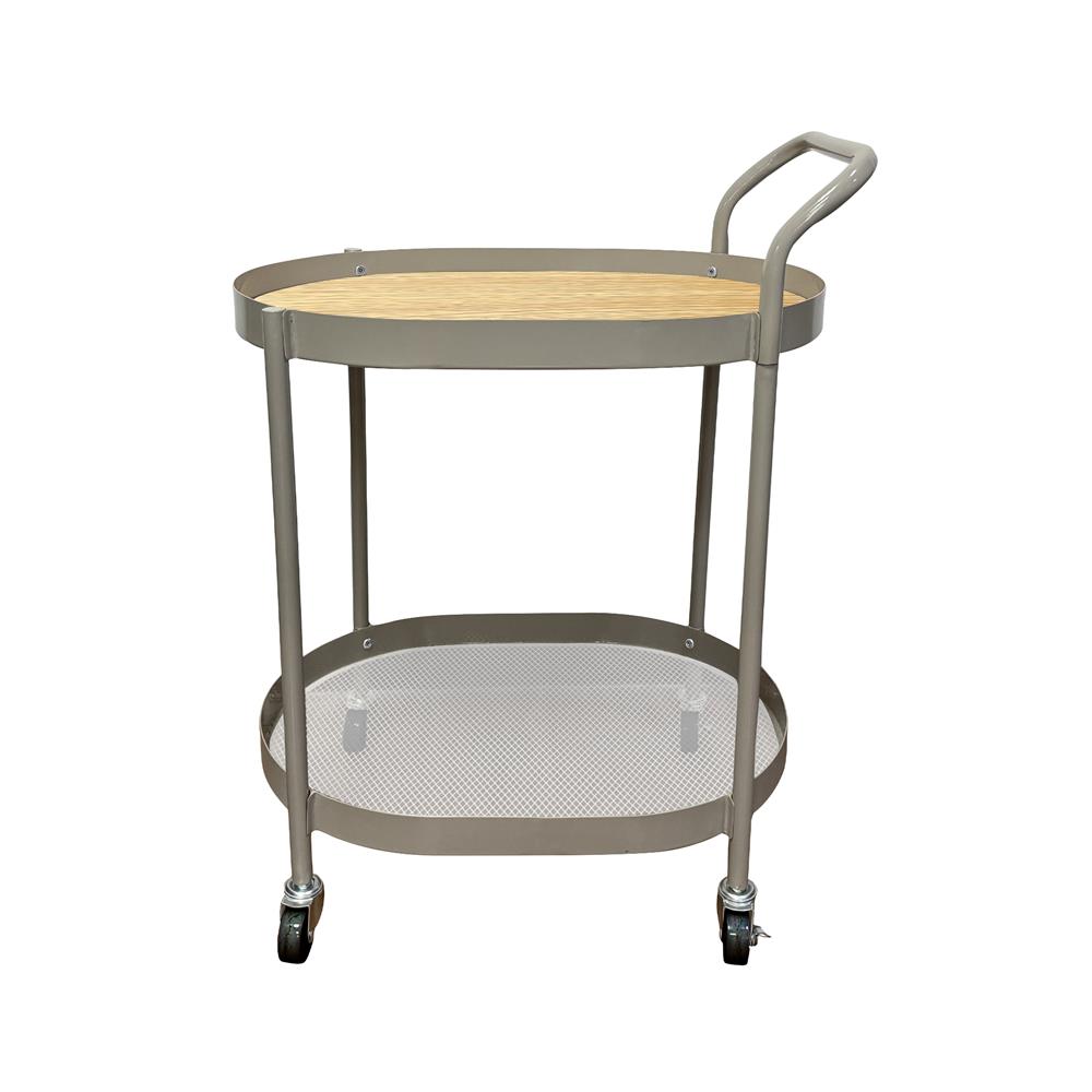 ชั้นวาง 2 ชั้น มีล้อ STACKO LUXE 39x58.5x73.5 ซม. สีเทา