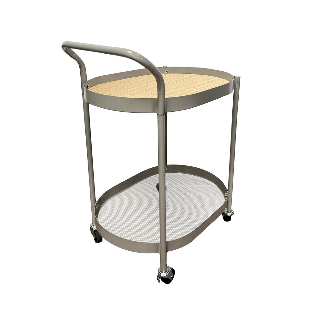 ชั้นวาง 2 ชั้น มีล้อ STACKO LUXE 39x58.5x73.5 ซม. สีเทา