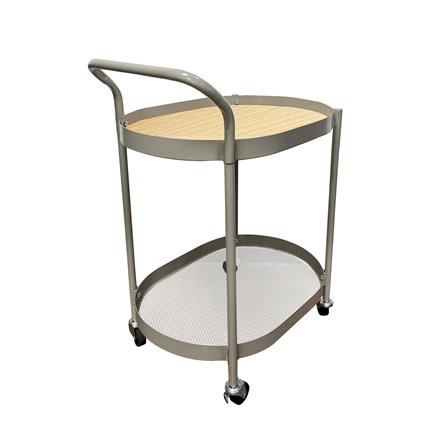 ชั้นวาง 2 ชั้น มีล้อ STACKO LUXE 39x58.5x73.5 ซม. สีเทา_2