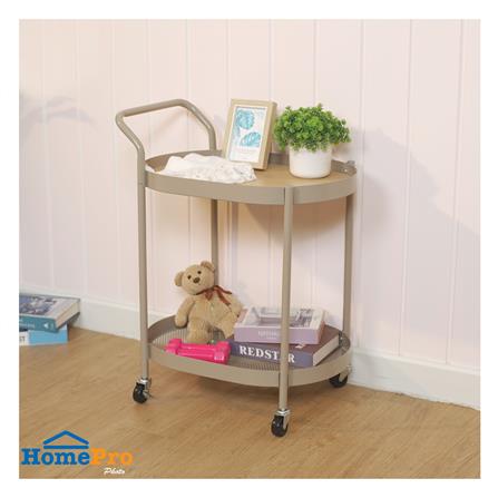 ชั้นวาง 2 ชั้น มีล้อ STACKO LUXE 39x58.5x73.5 ซม. สีเทา_4