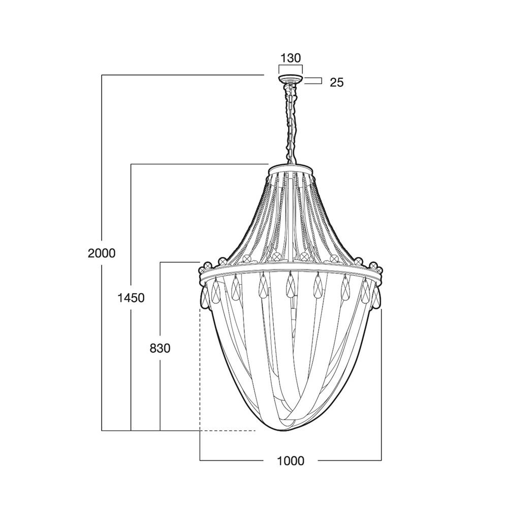 ไฟช่อ L&E 01-03101 สีทอง 33 หัว