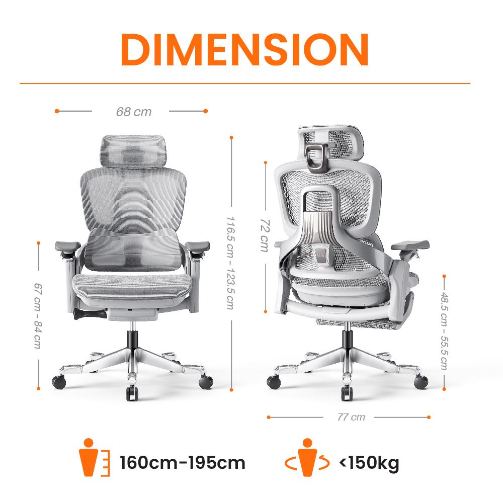 เก้าอี้สุขภาพ ERGOTREND ULTIMATE SPACIO สีเทา