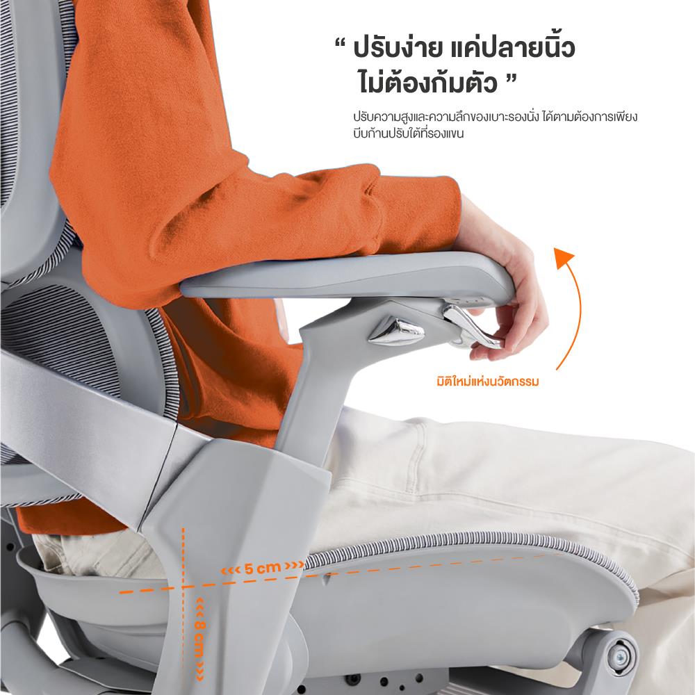 เก้าอี้สุขภาพ ERGOTREND ULTIMATE SPACIO สีเทา