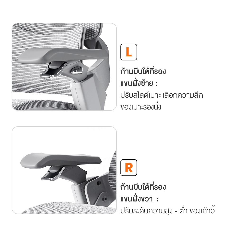 เก้าอี้สุขภาพ ERGOTREND ULTIMATE SPACIO สีเทา