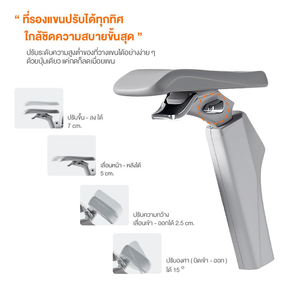 เก้าอี้สุขภาพ ERGOTREND ULTIMATE SPACIO สีเทา