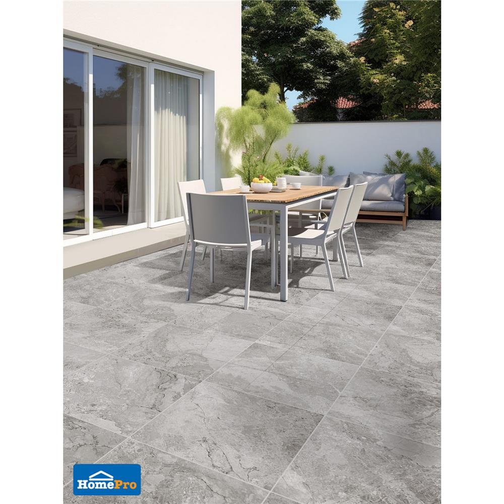 กระเบื้องพื้นพอร์ซเลน 60x60 ซม. PADUA ดรีมมี่ เทา A 1.44 ตร.ม.