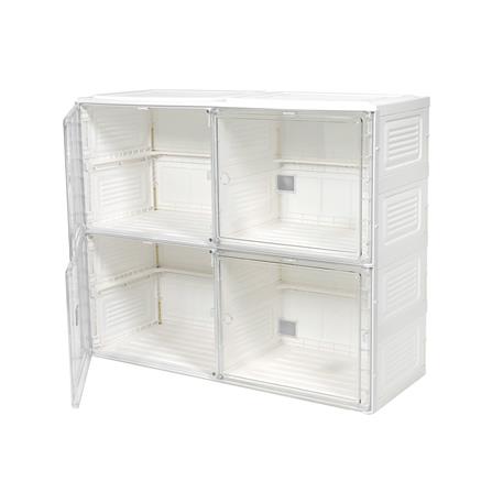 กล่องจัดเก็บกระเป๋า 4 ช่อง STACKO CLAIRE 85x34x70 ซม. สีขาว_3