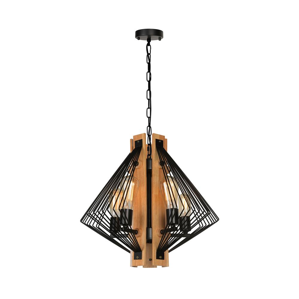 ไฟช่อ L&E 01-03097 สีดำ/น้ำตาล 1 หัว