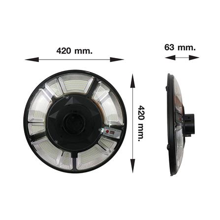 ไฟสนาม SOLAR NAGAS UFO SGL-1 1000 วัตต์ DAYLIGHT สีดำ_6