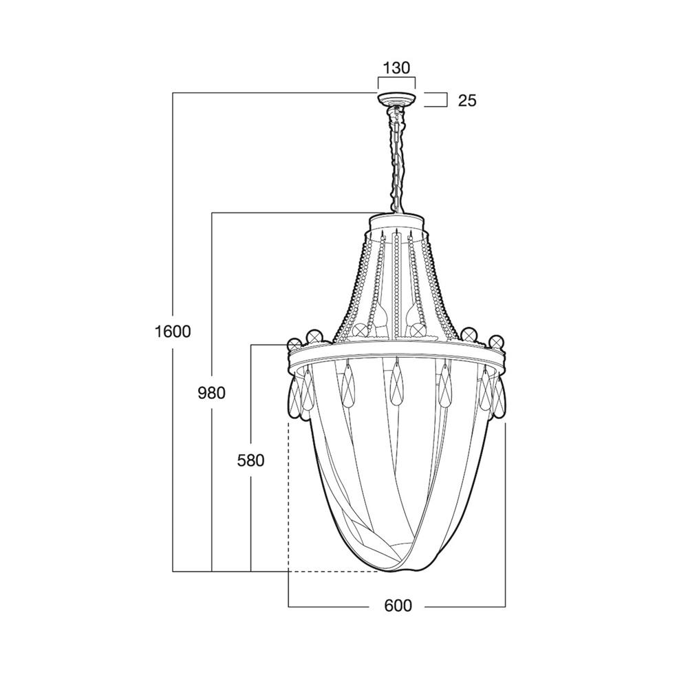 ไฟช่อ L&E 01-03100 สีทอง 19 หัว