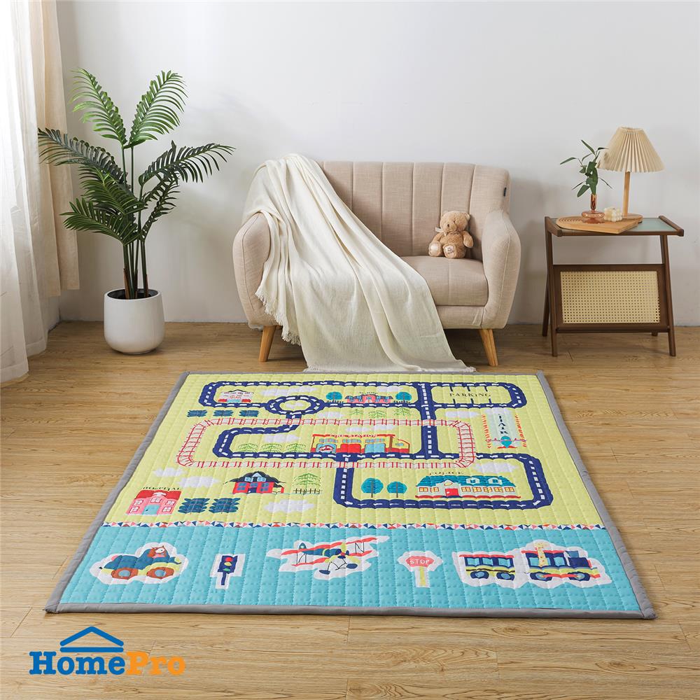 แผ่นอเนกประสงค์ HOME LIVING STYLE TRAIN 150X200 ซม. สีเหลือง