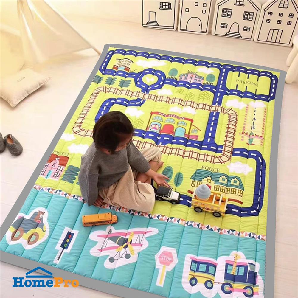 แผ่นอเนกประสงค์ HOME LIVING STYLE TRAIN 150X200 ซม. สีเหลือง
