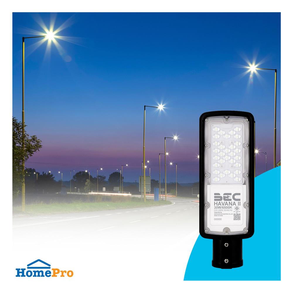 ไฟถนน LED BEC HAVANA II 30 วัตต์ DAYLIGHT สีดำ