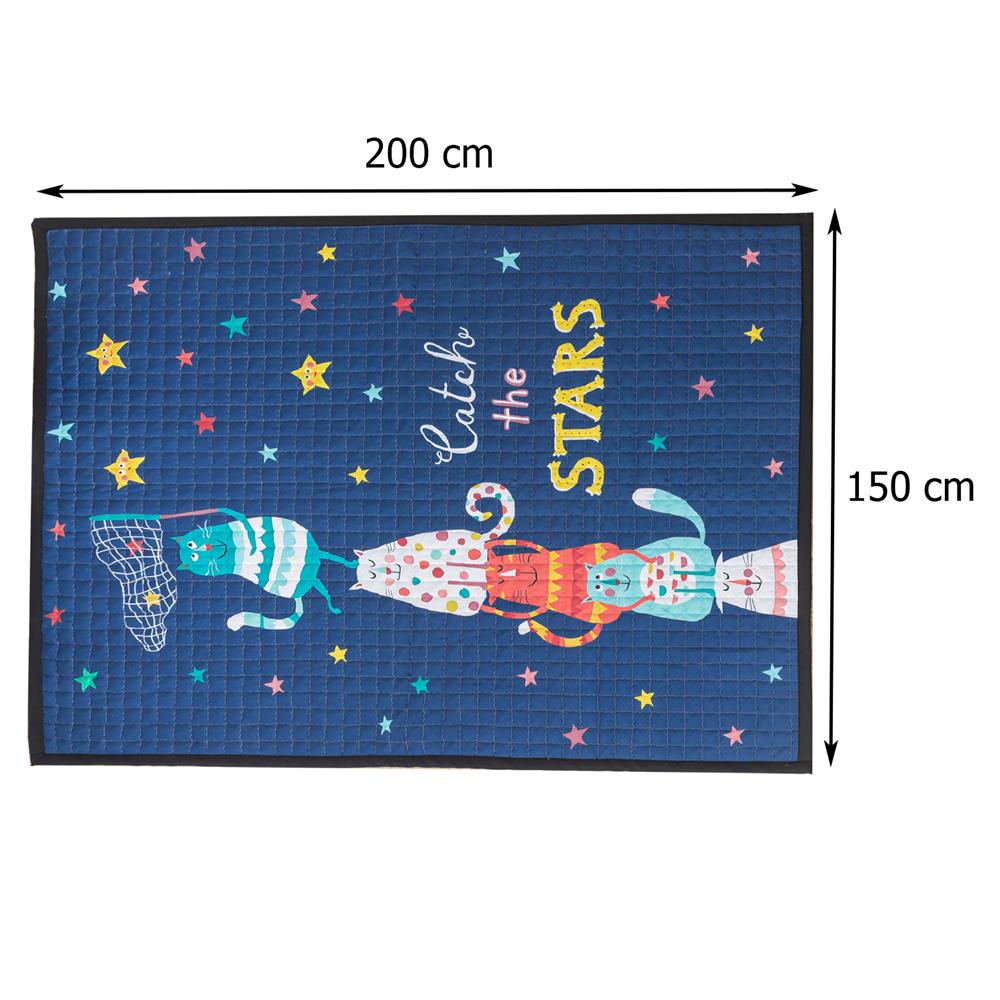 แผ่นอเนกประสงค์ HOME LIVING STYLE STAR 150X200 ซม. สีน้ำเงิน