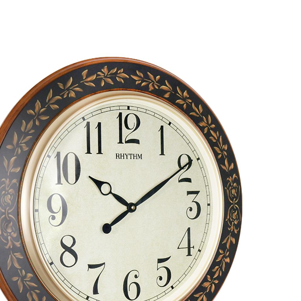 นาฬิกาแขวนไม้ RHYTHM CMG292NR06 23.5 นิ้ว สีน้ำตาล
