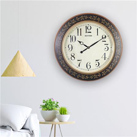 นาฬิกาแขวนไม้ RHYTHM CMG292NR06 23.5 นิ้ว สีน้ำตาล_6