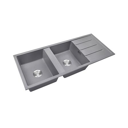 ซิงค์ฝัง 2 หลุม 1 ที่พัก AXIA METALLICA 120 สีเทา_1