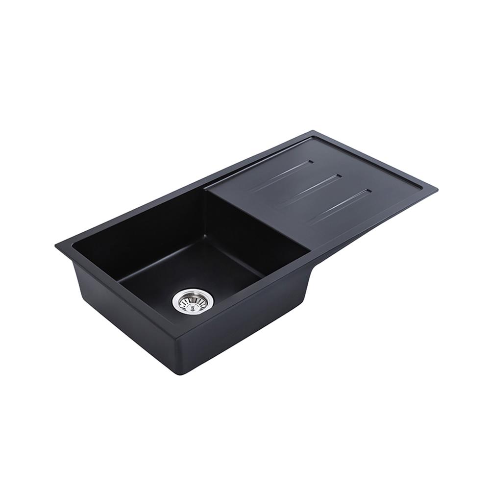 ซิงค์ฝัง 1 หลุม 1 ที่พัก AXIA METALLICA 100 สีดำ