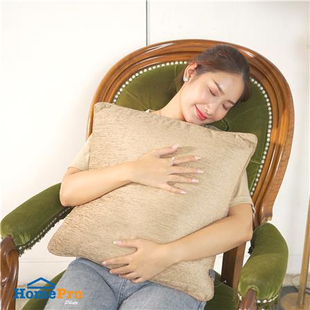 หมอนอิง HOME LIVING STYLE FLINT 18X18 นิ้ว สีน้ำตาล_10