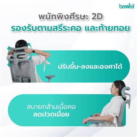 เก้าอี้สำนักงาน BEWELL G099191-ESTEEM-PLUS สีเทา_13
