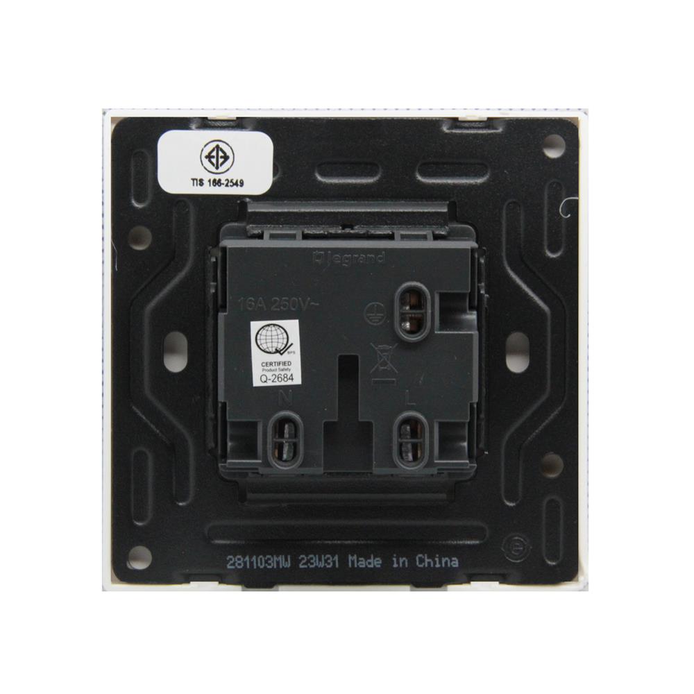 เต้ารับเดี่ยว 3 ขา BTICINO MALLIA SENSES S281103MW สีขาว