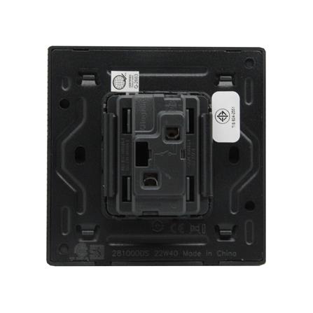 ชุดสวิตช์ 1 ทาง 1 ช่อง BTICINO MALLIA SENSES S281000MB สีดำ_3