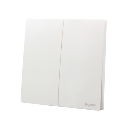 ชุดสวิตช์ 1 ทาง 2 ช่อง BTICINO MALLIA SENSES S281002MW สีขาว_1