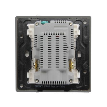 ชุดเต้ารับคู่ 3 ขา พร้อม USB A 1 ช่อง TYPE C 1 ช่อง BTICINO MALLIA SENSES S281204DS สีเทา_3