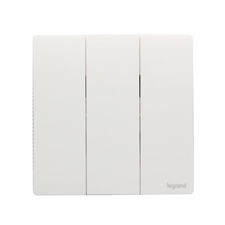 ชุดสวิตช์ 1 ทาง 3 ช่อง BTICINO MALLIA SENSES S281004MW สีขาว