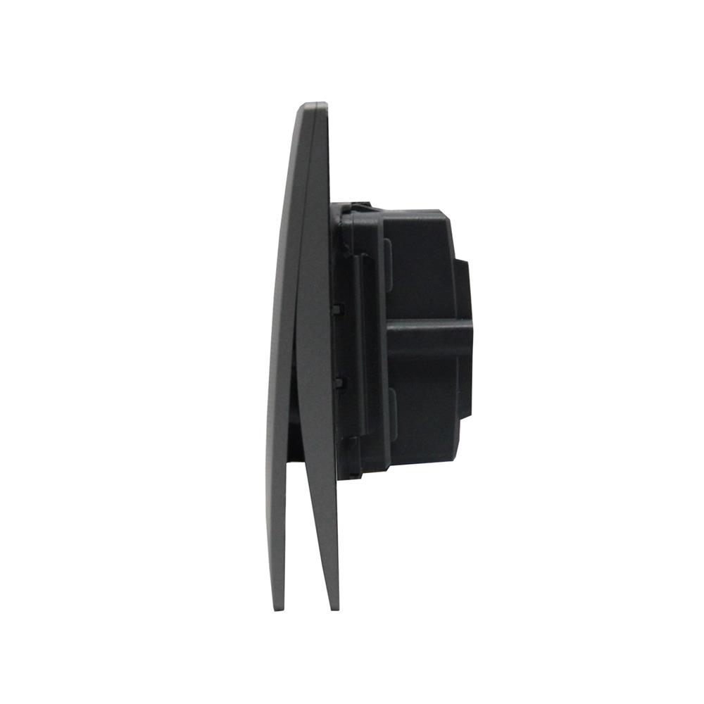 ชุดสวิตช์ 1 ทาง 2 ช่อง BTICINO MALLIA SENSES S281002DS สีเทา