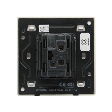 ชุดสวิตช์ 2 ทาง 1 ช่อง BTICINO MALLIA SENSES S281001MW สีขาว_3