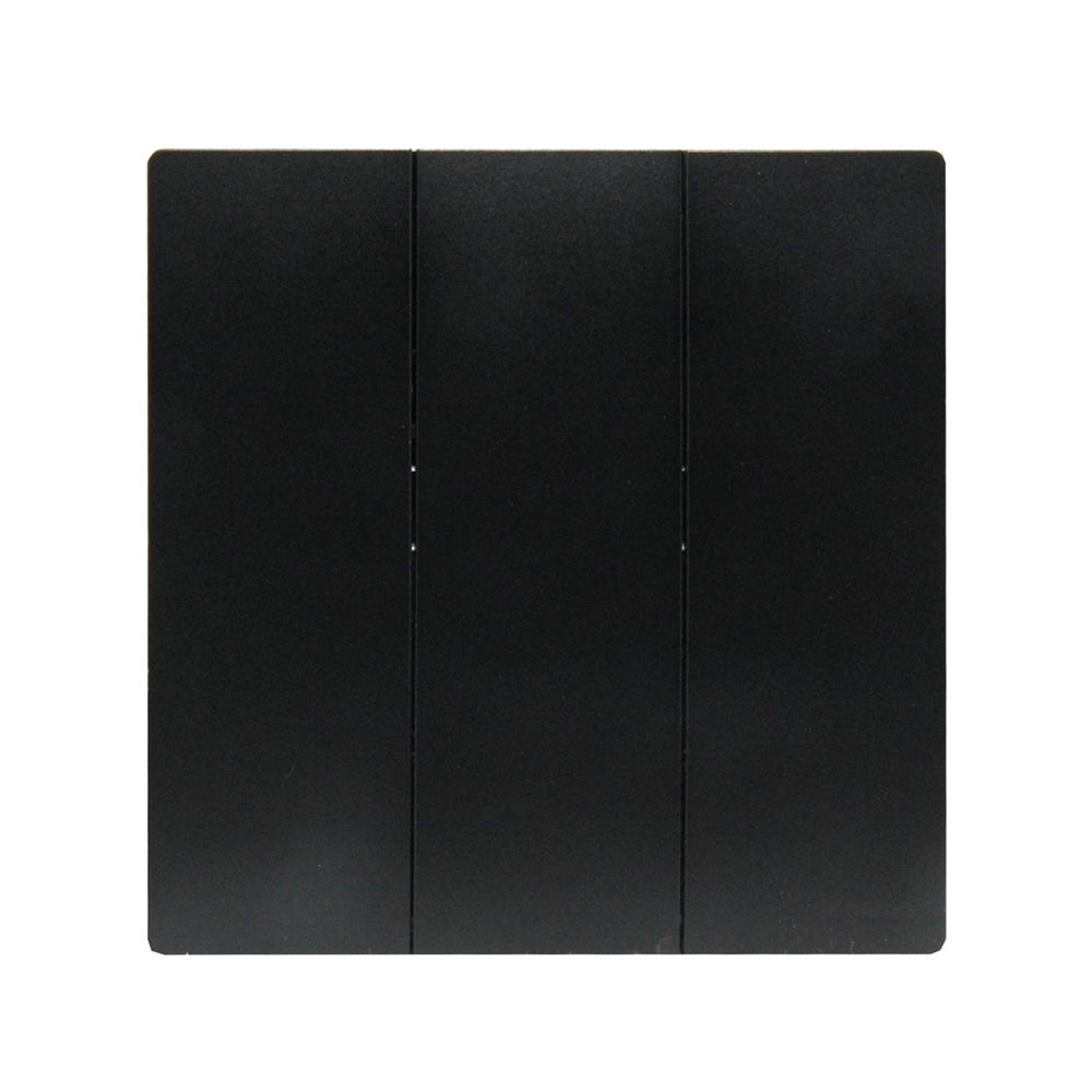 ชุดสวิตช์ 1 ทาง 3 ช่อง BTICINO MALLIA SENSES S281004MB สีดำ