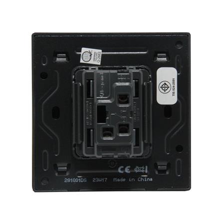 ชุดสวิตช์ 2 ทาง 1 ช่อง BTICINO MALLIA SENSES S281001DS สีเทา_3