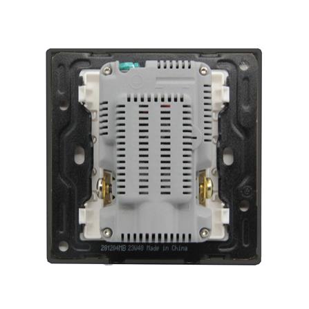 ชุดเต้ารับคู่ 3 ขา พร้อม USB A 1 ช่อง TYPE C 1 ช่อง BTICINO MALLIA SENSES S281204MB สีดำ_3