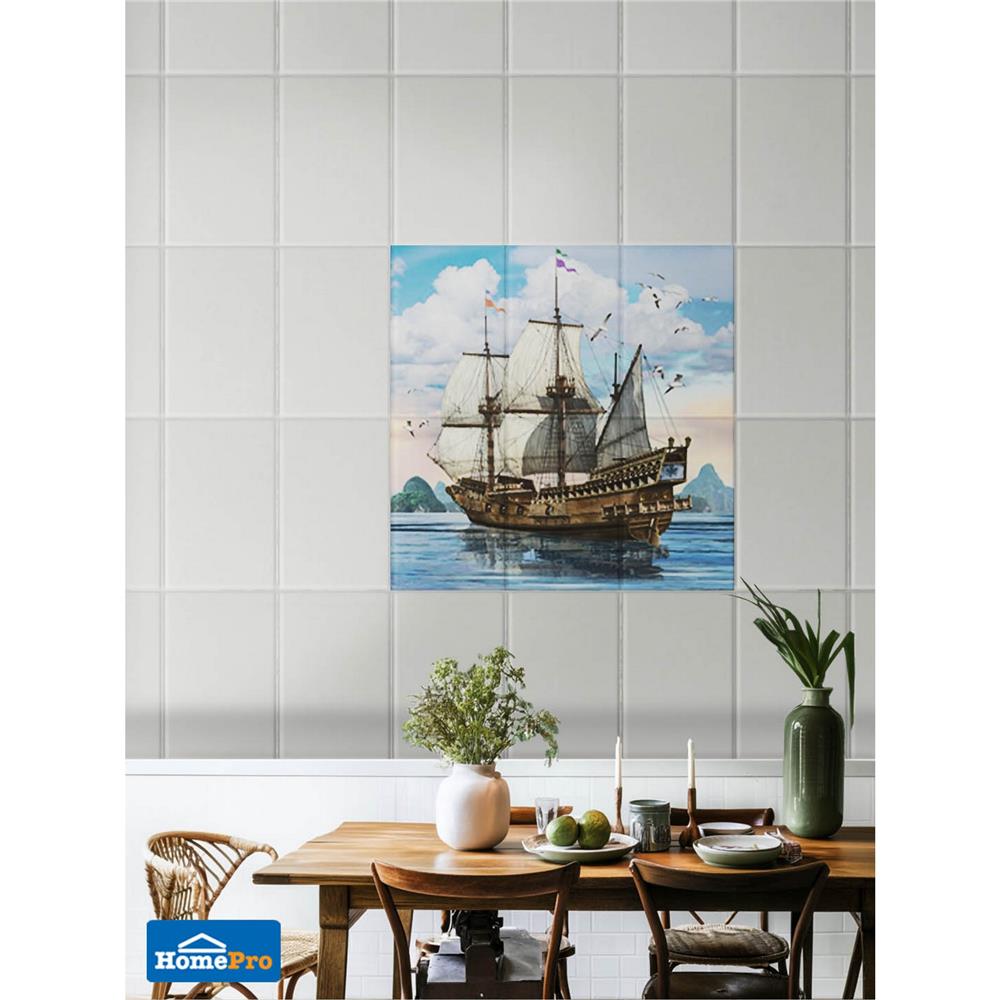 กระเบื้องผนังภาพชุด 10x16 นิ้ว ARTE สำเภารุ่งเรือง