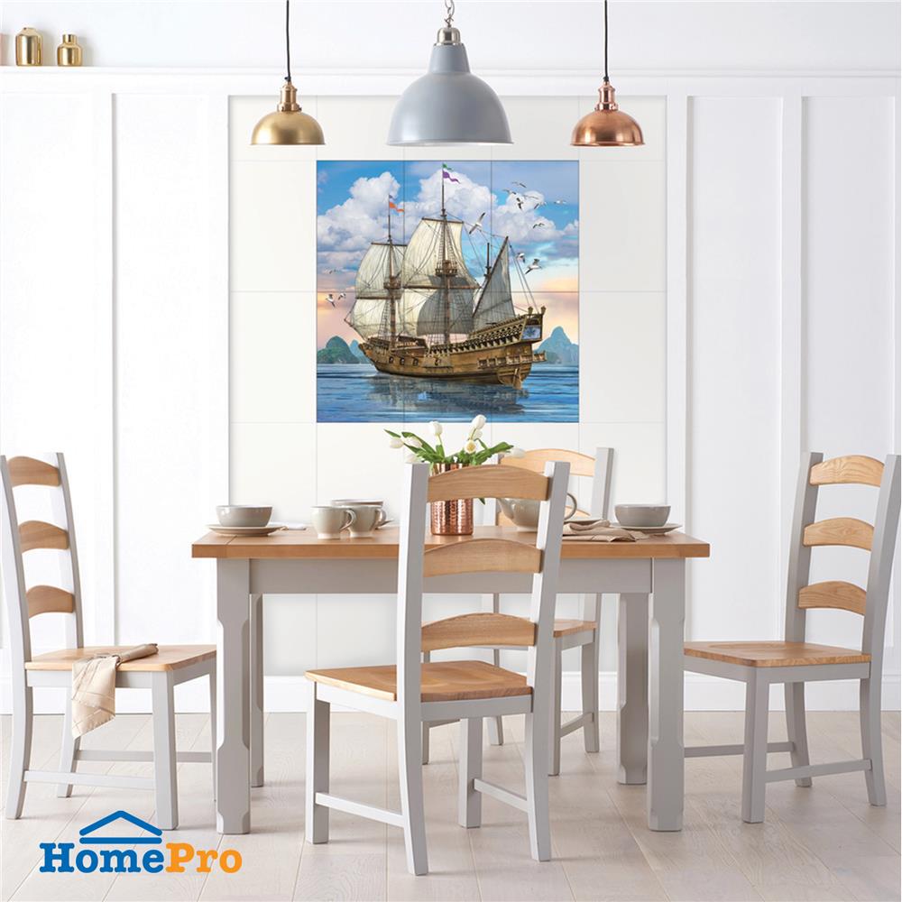 กระเบื้องผนังภาพชุด 10x16 นิ้ว ARTE สำเภารุ่งเรือง