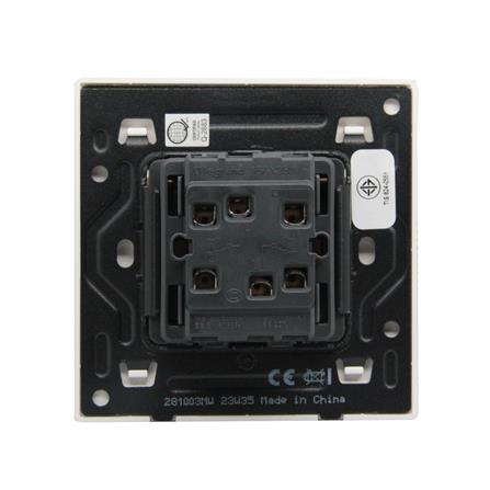 ชุดสวิตช์ 2 ทาง 1 ช่อง BTICINO MALLIA SENSES S281003MW สีขาว_2