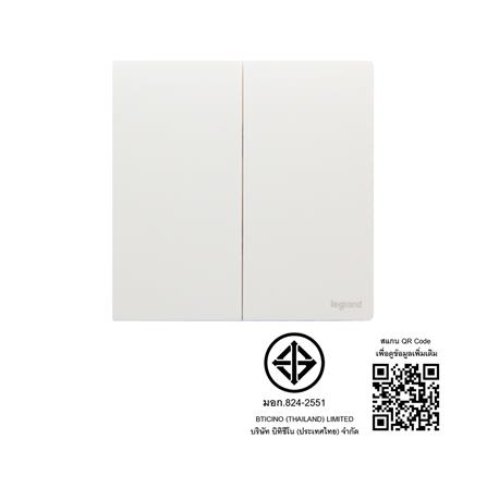ชุดสวิตช์ 2 ทาง 1 ช่อง BTICINO MALLIA SENSES S281003MW สีขาว_3