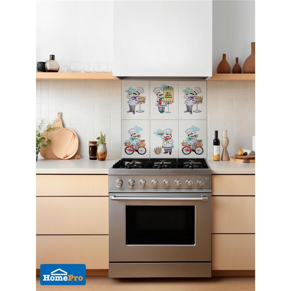 กระเบื้องผนังภาพชุด 10x16 นิ้ว ARTE ท็อปเชฟ