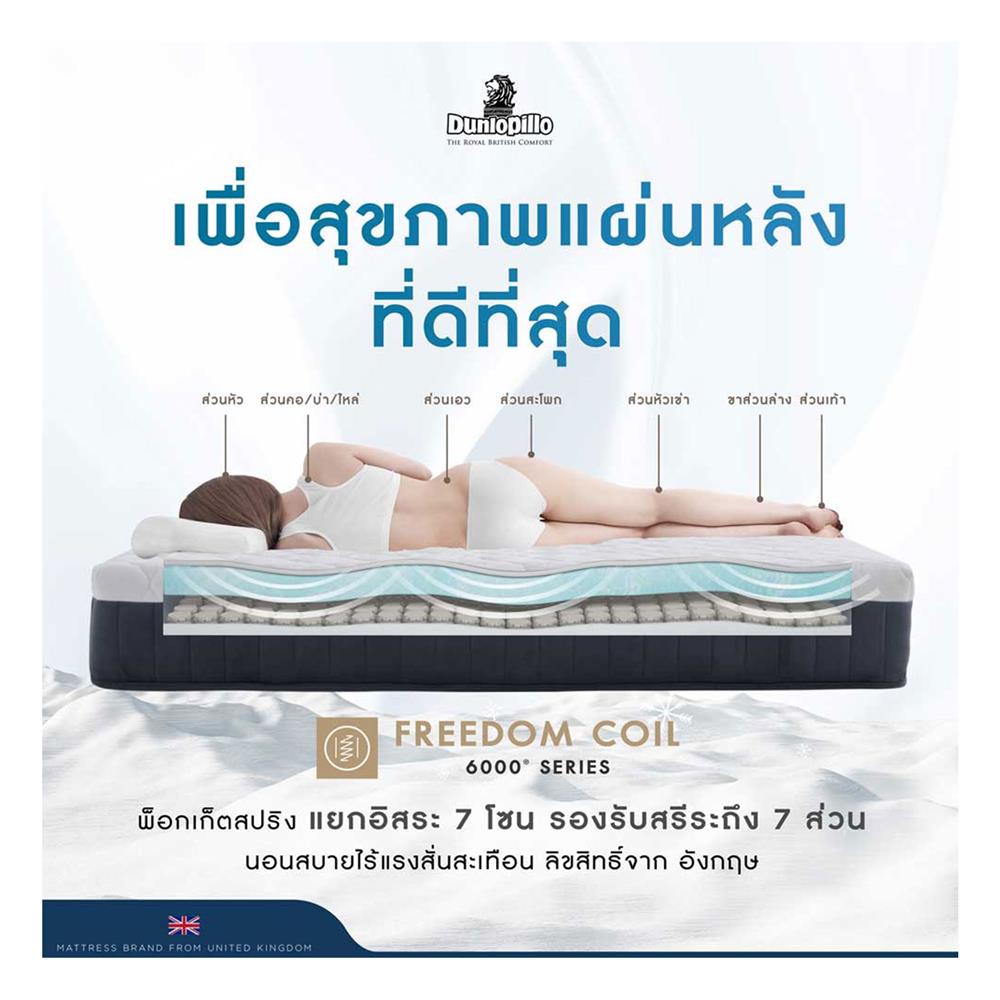 ที่นอน 6 ฟุต DUNLOPILLO NAILA พร้อมชุดเครื่องนอน 11 ชิ้น