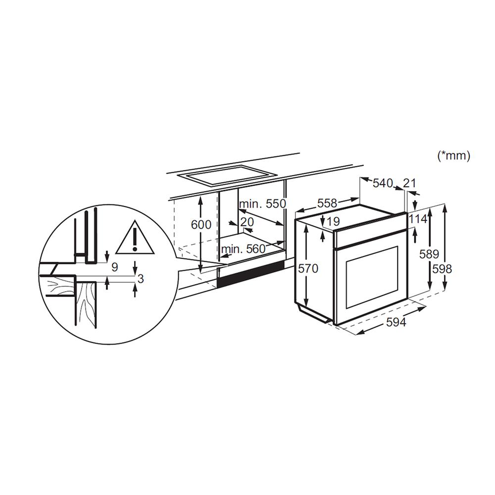 เตาอบฝัง ELECTROLUX KOH2H00BK
