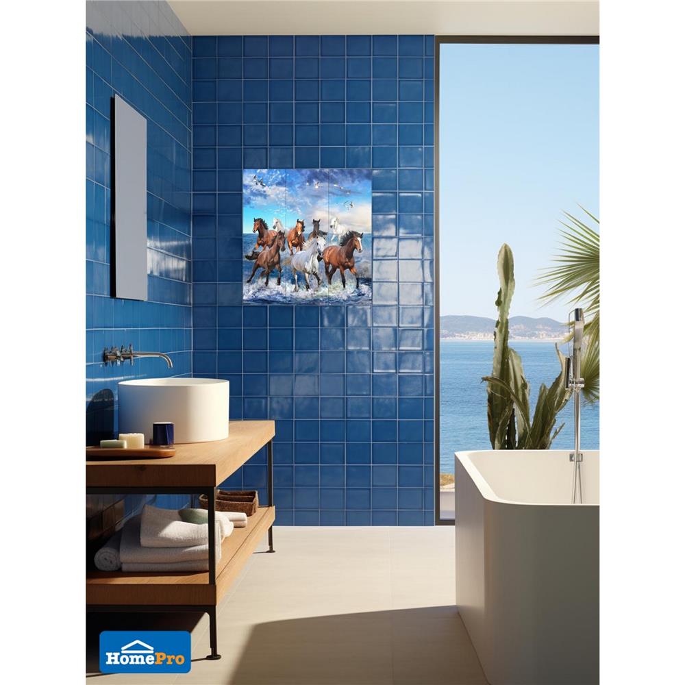 กระเบื้องผนังภาพชุด 10x16 นิ้ว ARTE ม้านำโชค