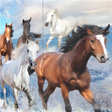 กระเบื้องผนังภาพชุด 10x16 นิ้ว ARTE ม้านำโชค_1